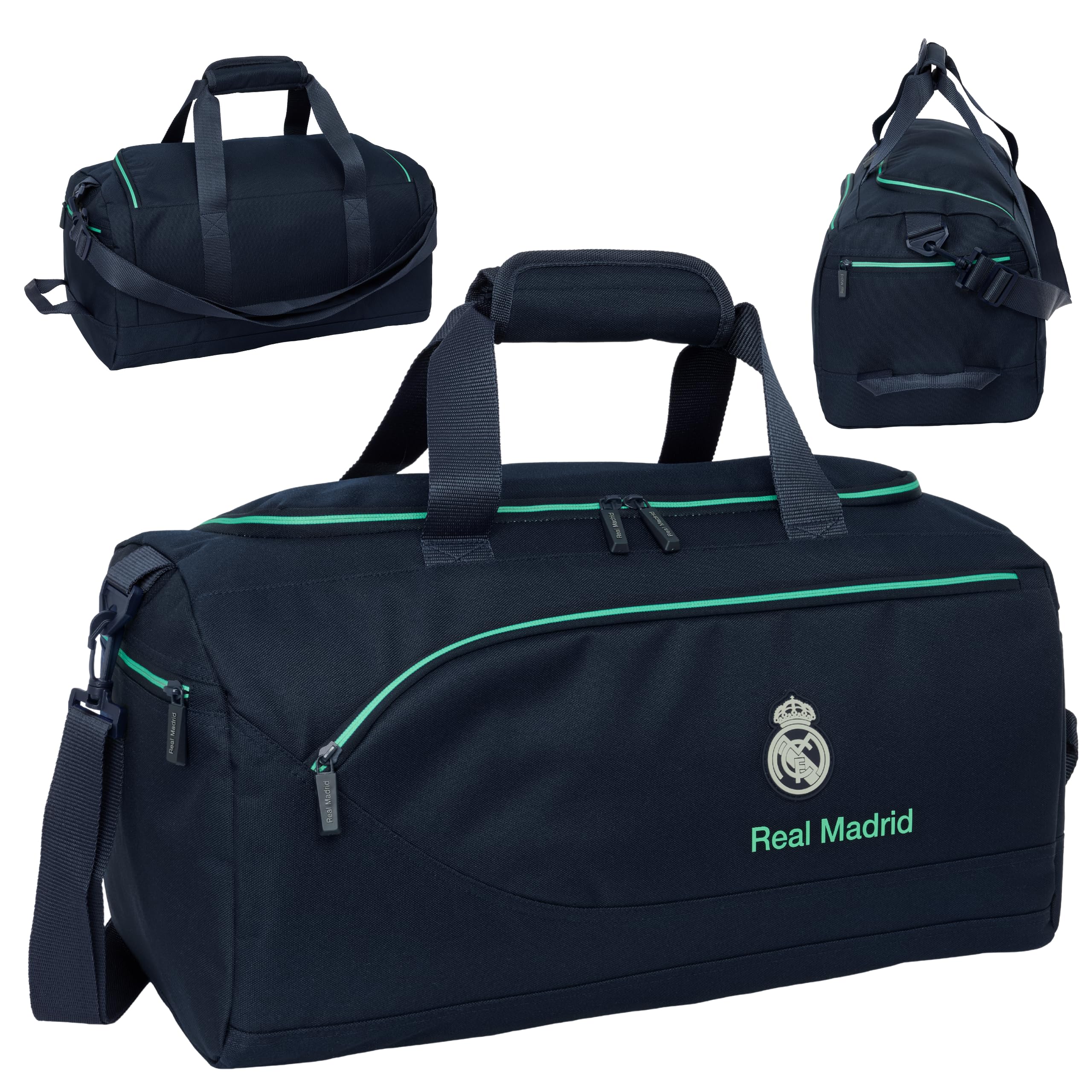 REAL MADRID 2ª EQUIPACIÓN 25/26 - Bolsa de Deporte, Mochila, Ideal para Niños de Diferentes Edades, Cómoda y Versátil, Calidad y Resistencia, 50x25x25 cm