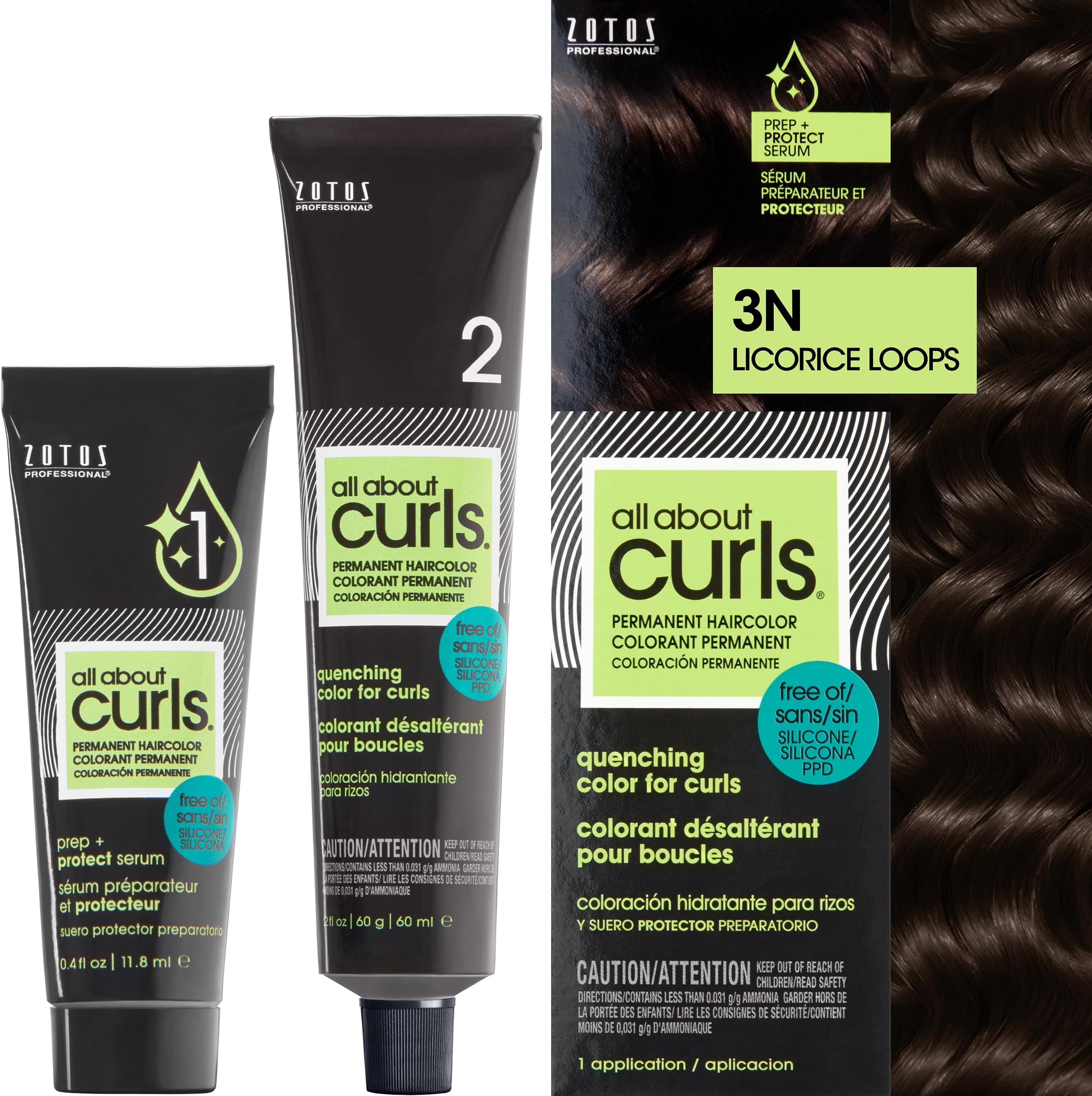 ALL ABOUT CURLSPermanent Hair Color Dye For Curly Hair | 100% Gray Coverage | Nourished & Radiant Curls | Vibrant Shine & Color