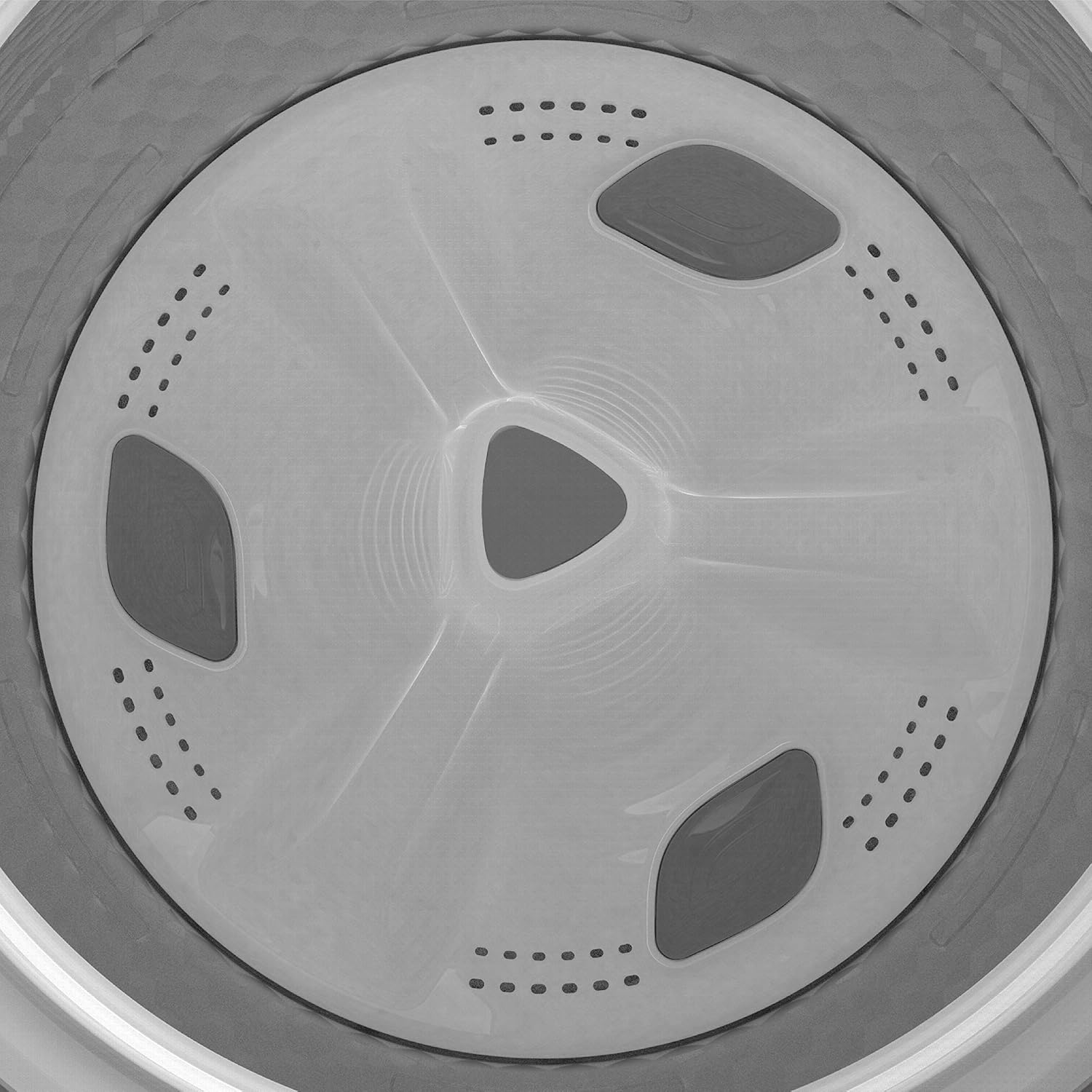 Pahareup-hareup view tina drum mesin cuci