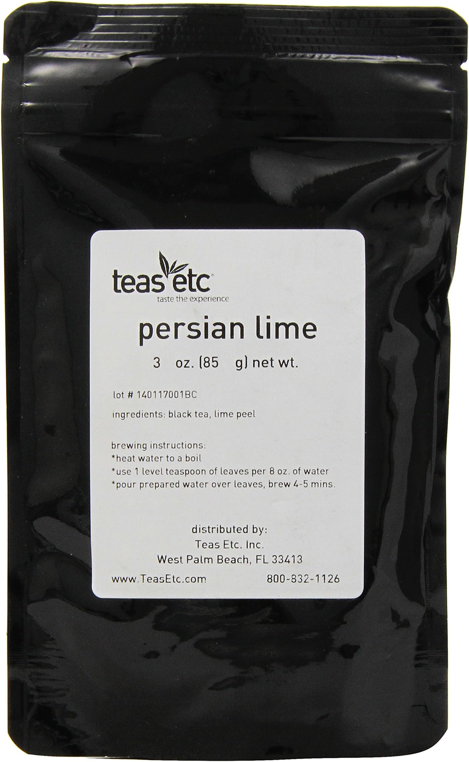 Teas Etc Persian Lime Loose Leaf Black Tea 3 oz.