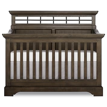Amazon Com Evolur Empire 5 In 1 Convertible Crib With Metal Elements In Distressed Timber Green Guard Certificated Free Mattress Everything Else