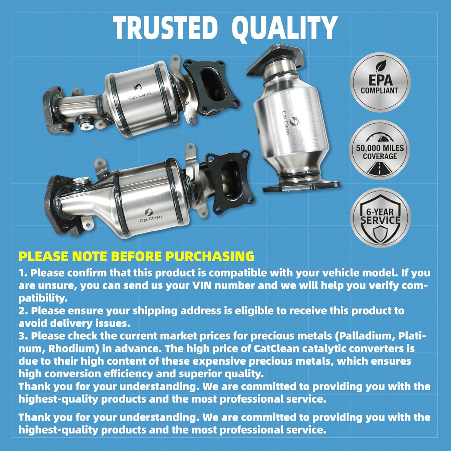 3pcs Catalytic Converter Compatible with Honda Pilot 2009-2015, Accord 2008-2012, Odyssey 2011-2015, 2009-2014 Ridgeline/Acura TL, 2010-2014 3.5L V6 Catalytic Convertor