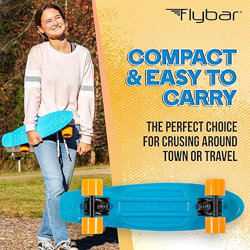 Miniatura 2 de Flybar 22 Inch Complete Plastic Cruiser Skateboard Custom Non-Slip Deck Multiple Colors