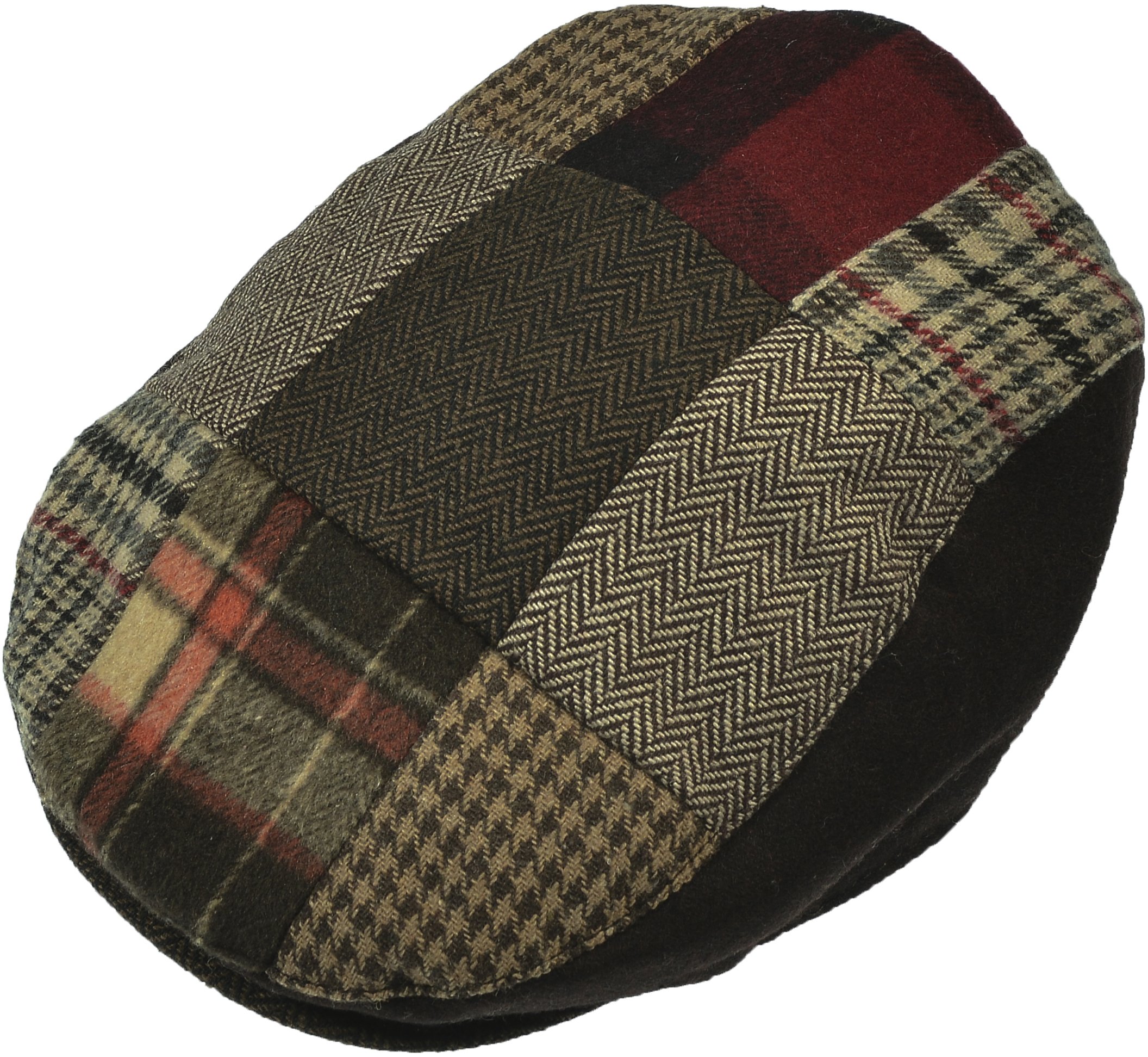 Hand By Hand™ Driving Cap Patch Plaid Newsboy Cabbie Wool Gatsby Flat Hat [Pattern 1](Large/X-Large)