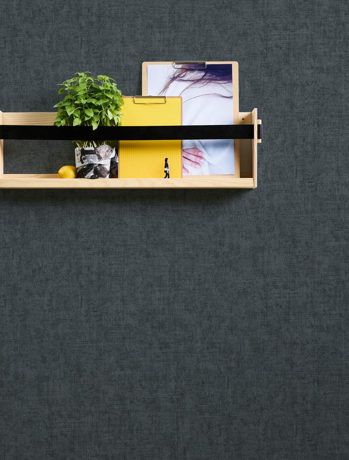 A.S. Création Plain Wallpaper Greenery Non-Woven Wallpaper 10.05 m x 0.53 m Grey Made in Germany 373346 37334-6