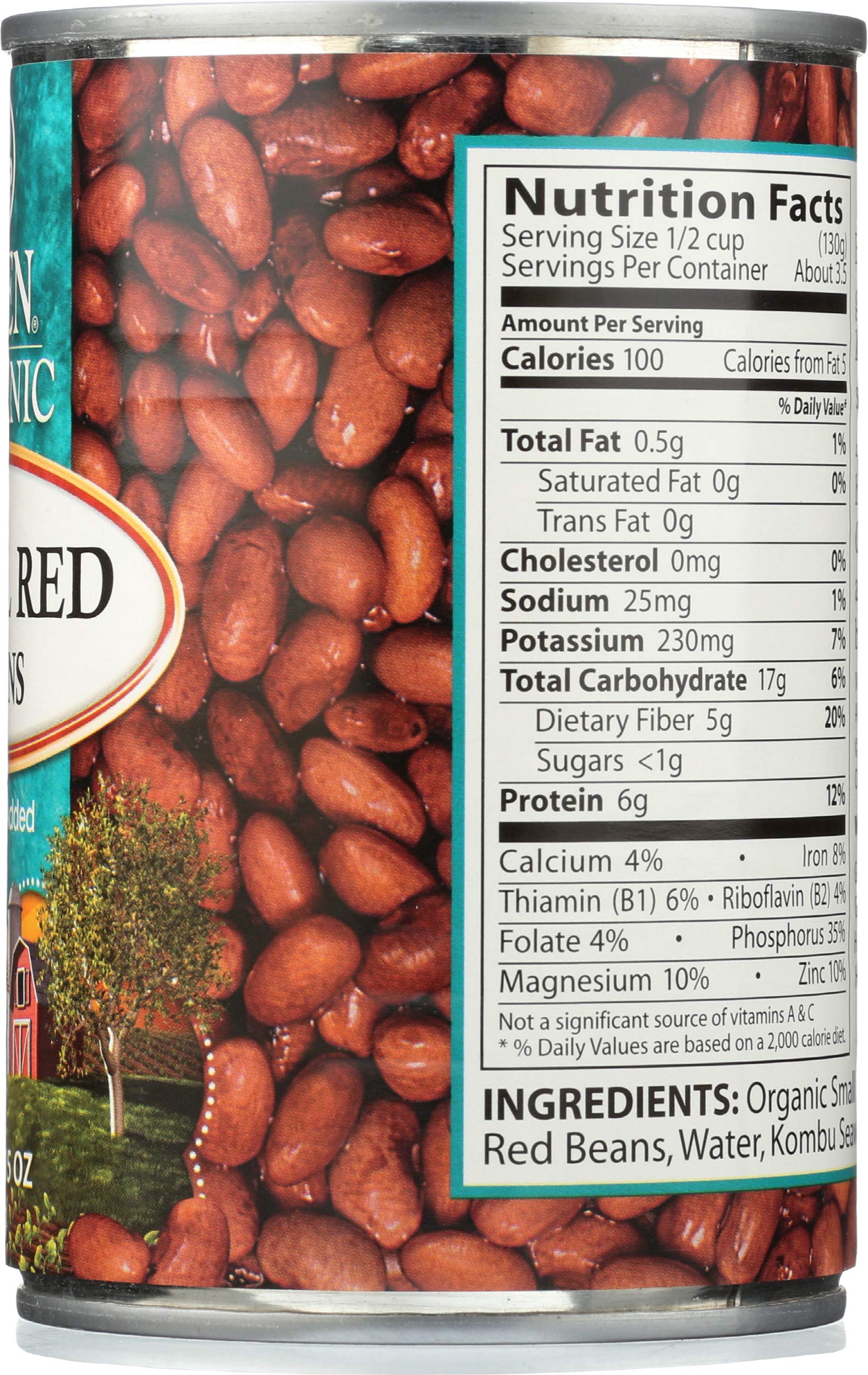 Eden Organic Small Red Beans, No Salt Added, 15-Ounce Cans (Pack of 12)