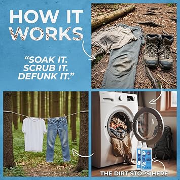 Get Stainy Bundle- 2Pk 'Fresh Air' Laundry Detergent & 2Pk Stain Remover Spray. Washing Detergent Soap & Spot Treater Prewash for Activewear, Carpet, Gear. Kid, Pet & Sensitive Skin Safe