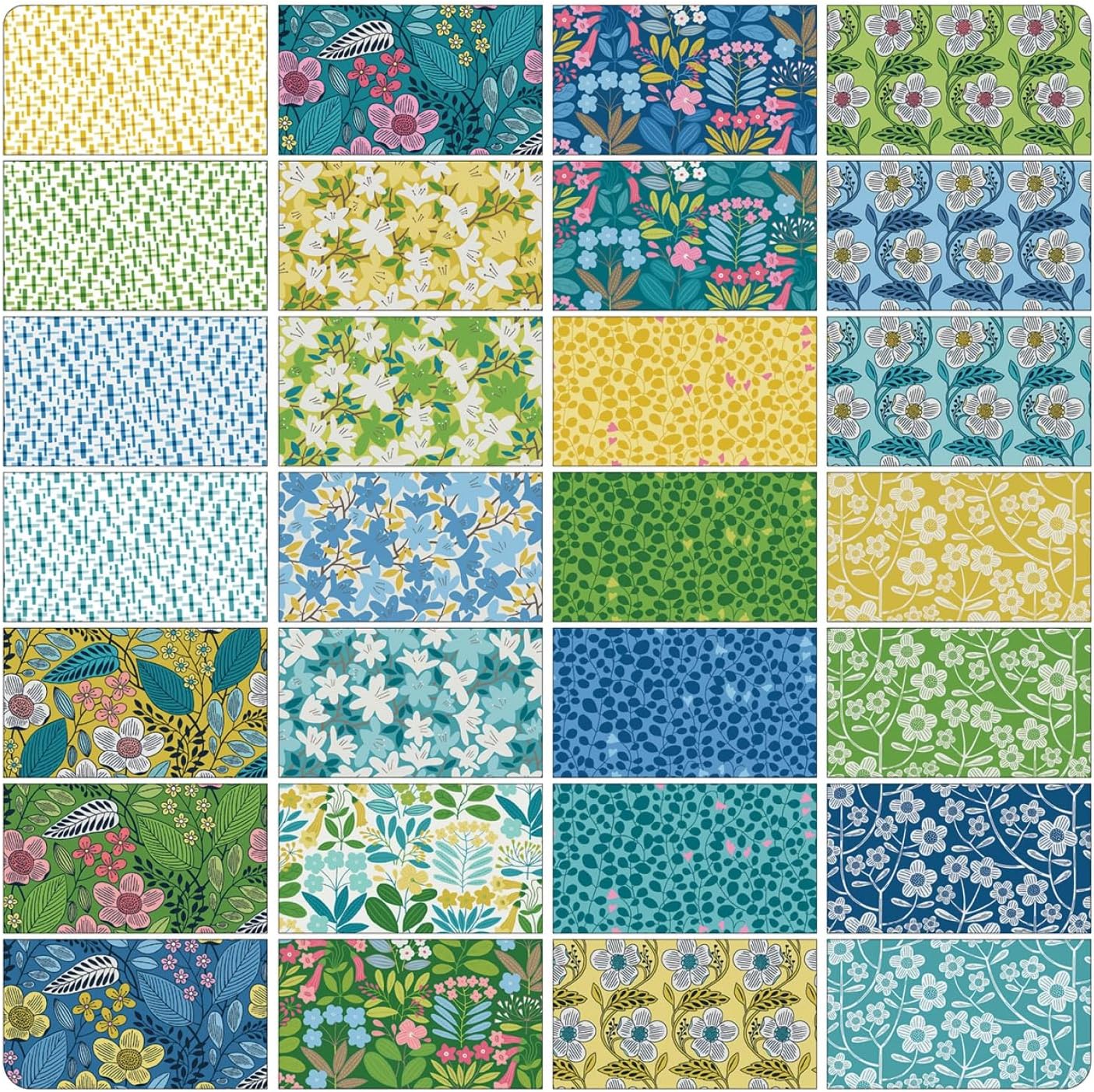 Benartex - Blooming Color 2 5x5 Pack 42 pcs