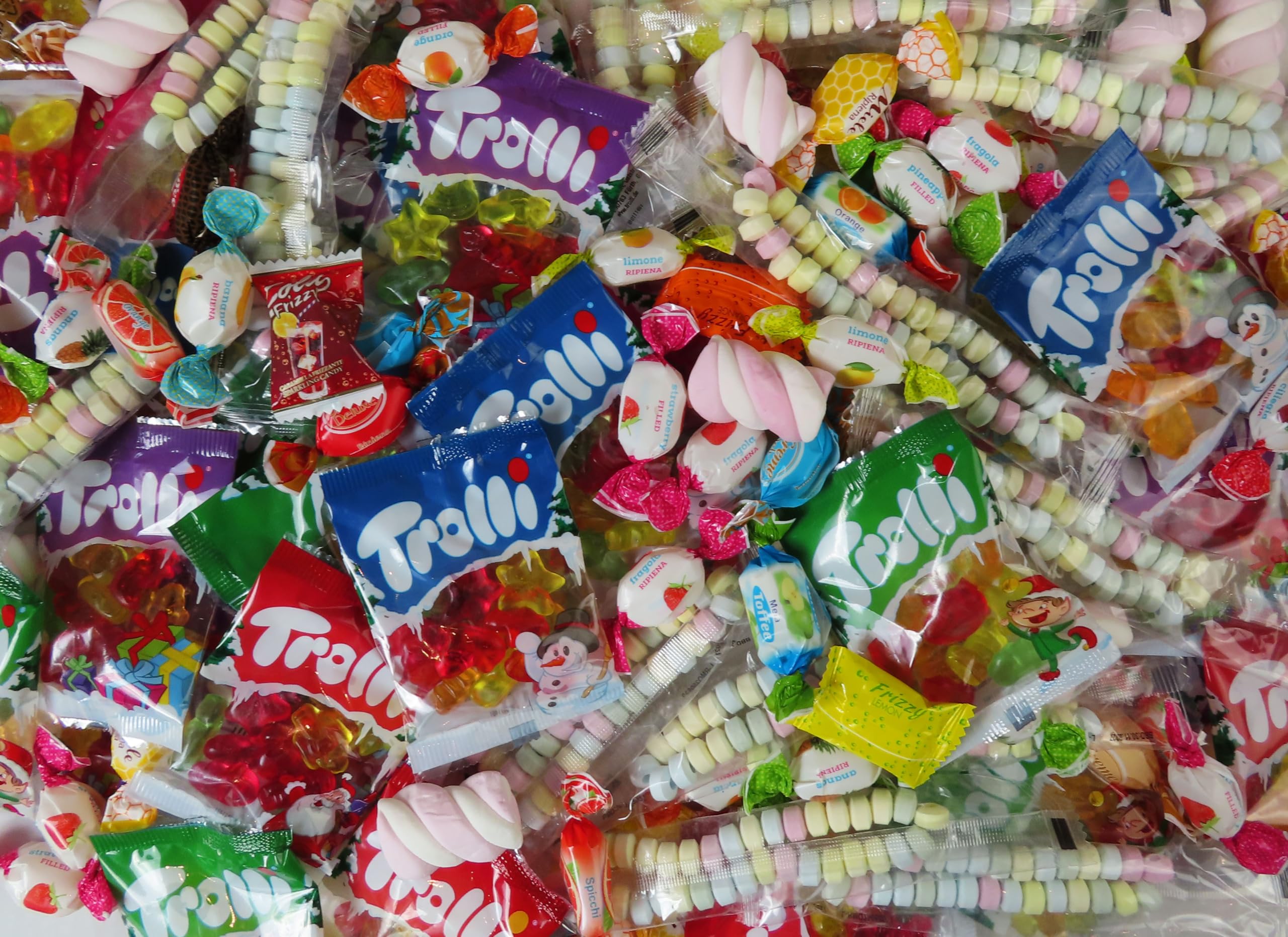 CAPTAIN PLAY Mix Golosinas a Granel – 4 kg, 300 piezas individualmente envueltas, Surtido Halloween, Navidad & Pascua – Grandes Cantidades