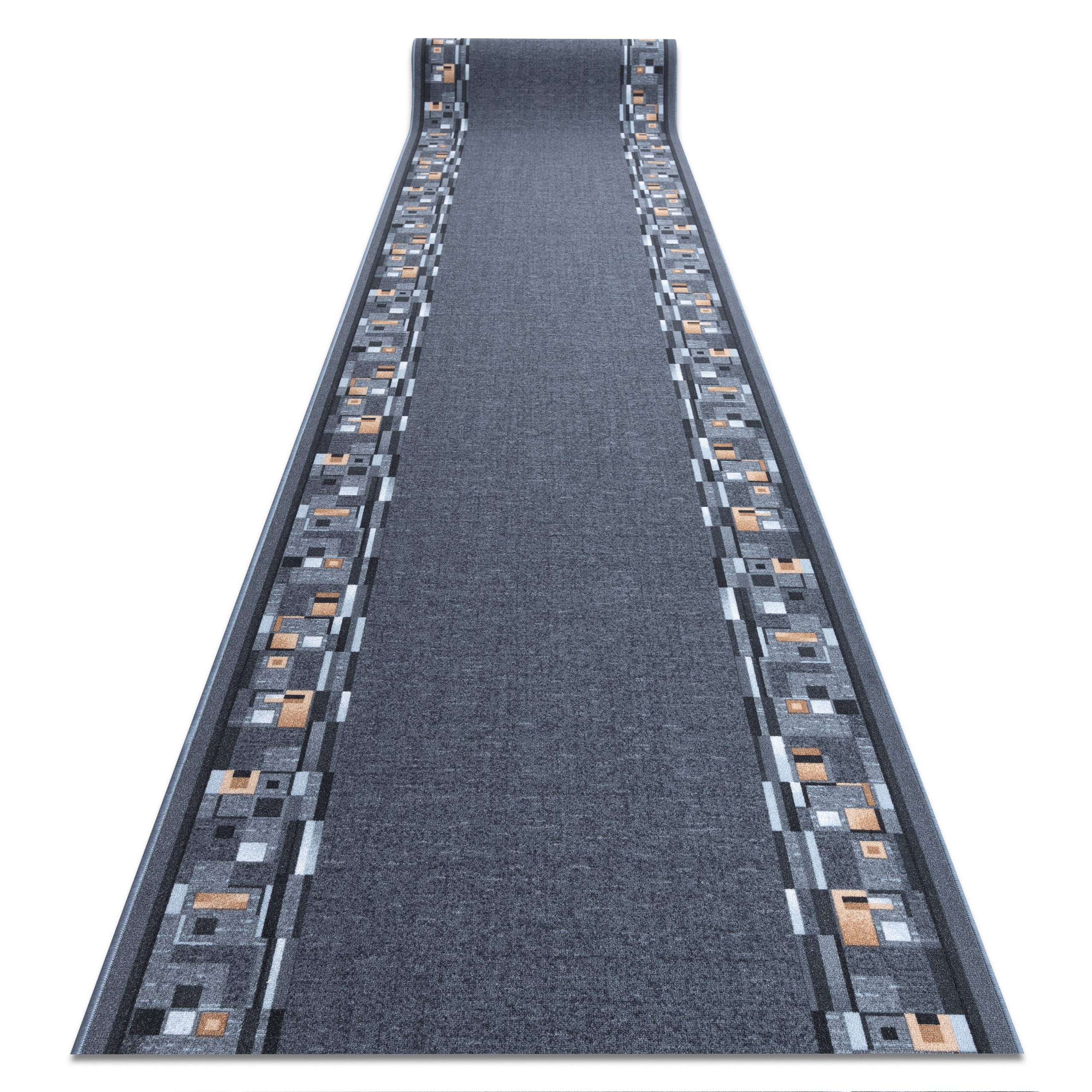 Tapis de couloir Bombay gris 100x200 cm rugsx antidérapant moderne