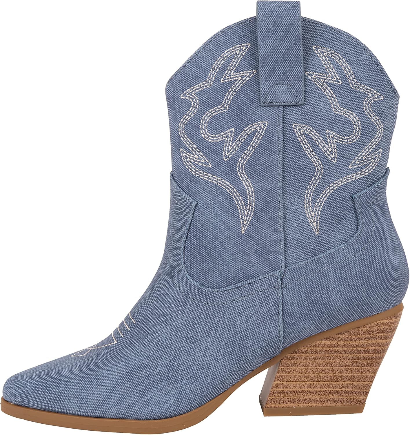 KAYDAY Womens Cowboy Boots Western Ankle Pointed Toe Short Cowgirl Booties MORLEY