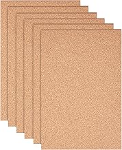 BENECREAT 6 Pack 11.7x8.2" Self-Adhesive Cork Sheets(6mm Thick) Rectangle Insulation Cork Backing Sheets for Coaster, Wall Decoration, Party and DIY Crafts Supplies
