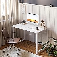 Vista 73 de CubiCubi Escritorio para computadora, escritorio pequeño de oficina en casa de 40 pulgadas, mesa de PC de estilo moderno y simple para el hogar