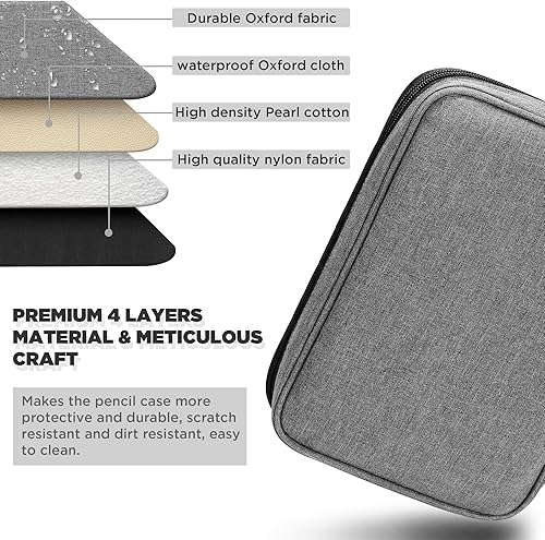 Miniatura 5 de Zannaki - cartuchera de gran capacidad para marcadores, lápices, lapiceras, papeles y sobres de carta, portador para billetera, diario, secundaria