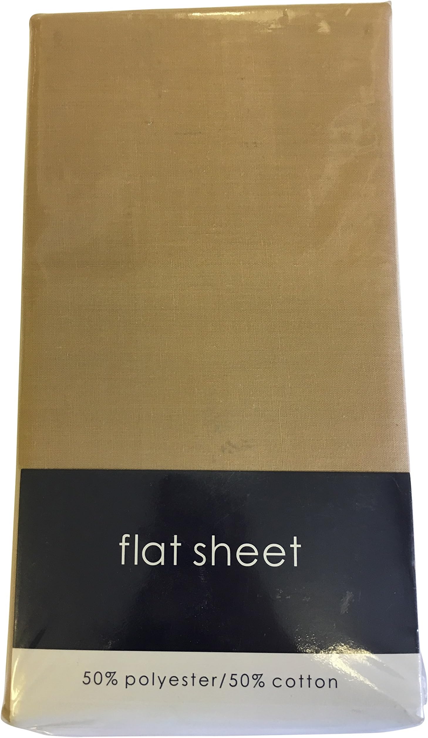 RapportEasy-Care Non-Iron Flat Sheet, Polyester-Cotton Natural, Double