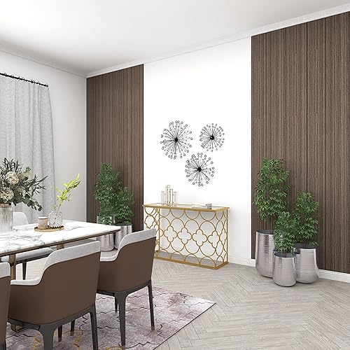 Miniatura 7 de Deco 79 44510 Juego de 3 piezas de metal y acrílico para pared, color platanegro, 162024 pulgadas