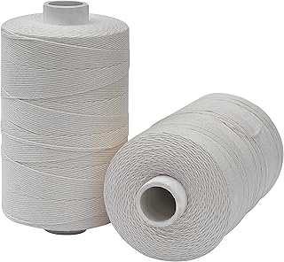Crafteza Cotton Warp Thread for Weaving - 1 Spool of 8/4 Warp Yarn (850 Yards) Made in India - 100% Unmercerized Cotton - Natural/Off White Loom Warp Thread Perfect for Weaving Rugs, Carpets,Tapestry