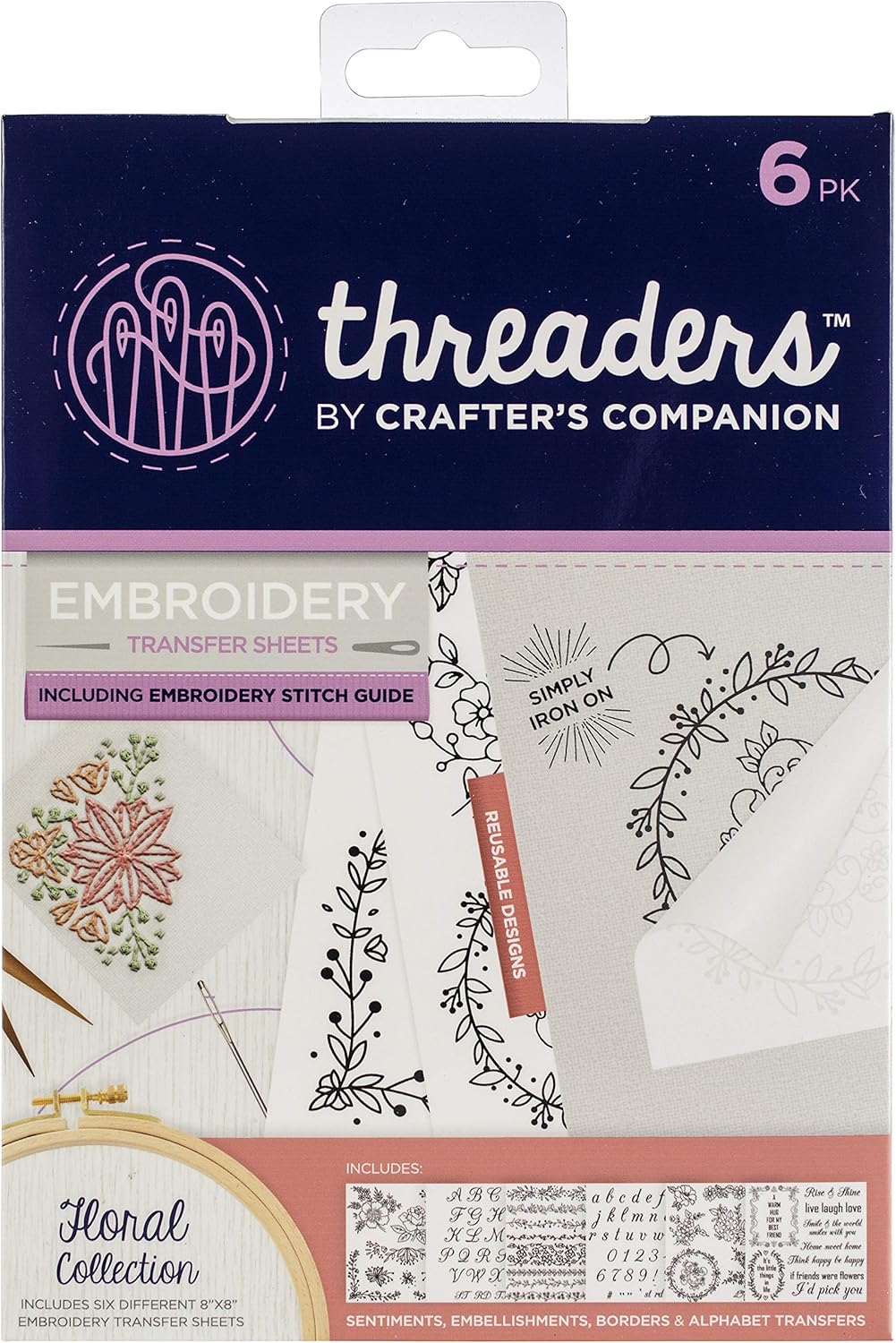 Crafter's Companion TH1148US Threaders Embroidery Transfer Sheets