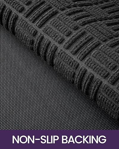 Miniatura 6 de DEXI - Tapete afelpado impermeable para puerta delantera, interiores y exteriores, de goma resistente, para entradas, patio, de bajo perfil