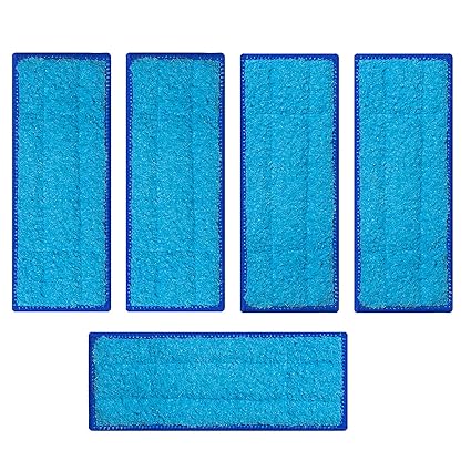 BESKIT 5 Packs Washable Wet Mopping Pads Compatible with iRobot Braava Jet 240 241