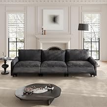 116.14" Power Reclining Sofa with Wireless Charging & Heated Seats,Smart Recliner Sectional Couch,Zero Gravity Recliner Sofa,Deep Seat Cloud Couch for Living Room Home Theater,Grey,3 Seats