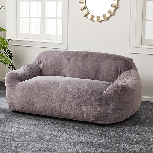 Homguava Sofá cama, futón con reposabrazos, sofá biplaza de 2 plazas, sofá cama suave de piel sintética, sofás pequeños para sala de estar,