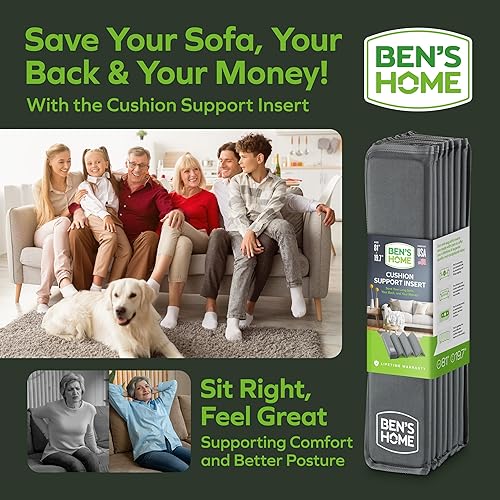 Miniatura 40 de Tablero de soporte de cojín seccional resistente – Repara instantáneamente el asiento de sofá hundido 19.7 x 81 + 45 pulgadas Inserto de madera