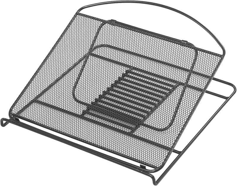 2161BL Onyx Mesh Soporte para computadora portátil de mesa ventilado ajustable, soporte de elevación ergonómico negro