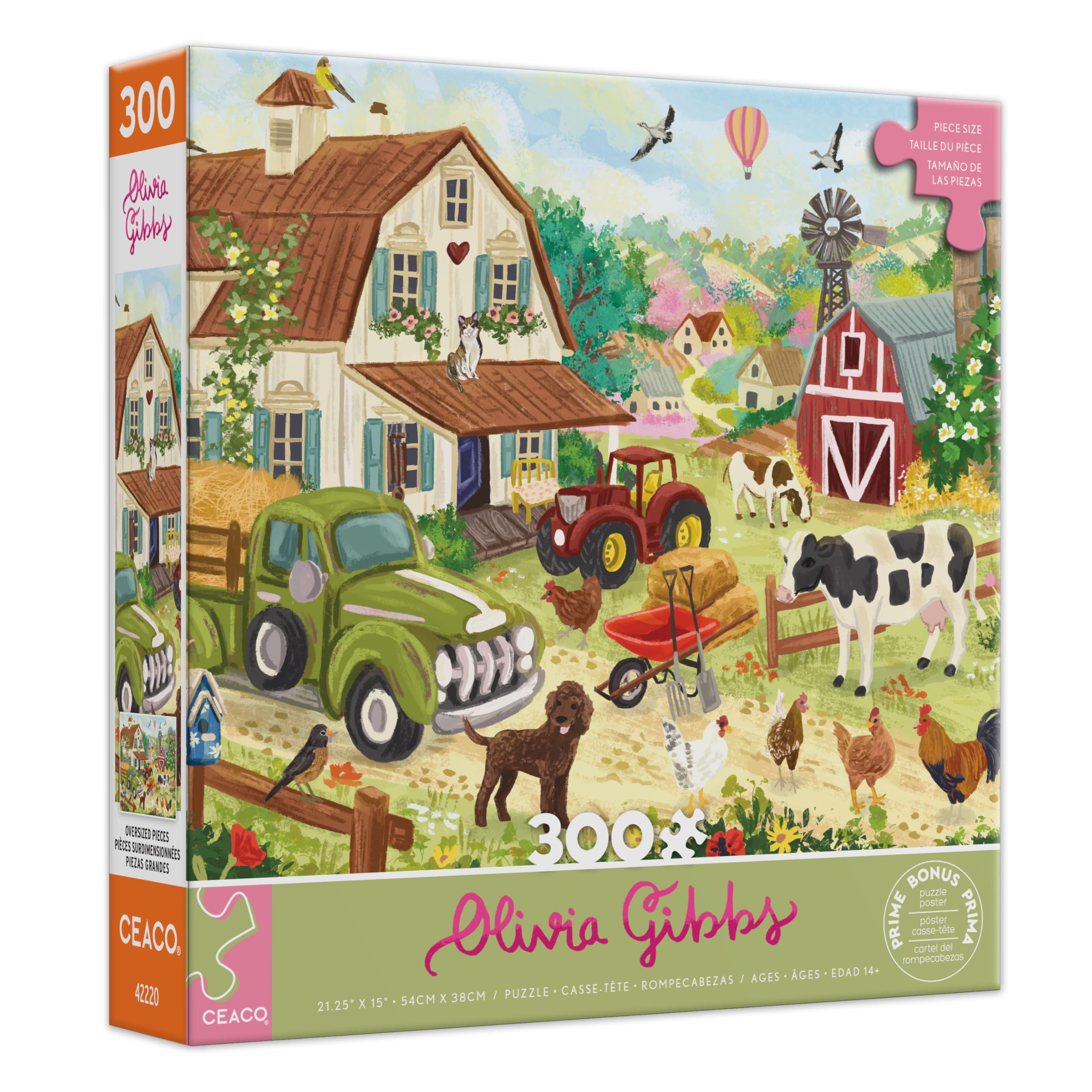Amazon.com: Ceaco - Olivia Gibbs Happy Farm Life 300 Piece Jigsaw