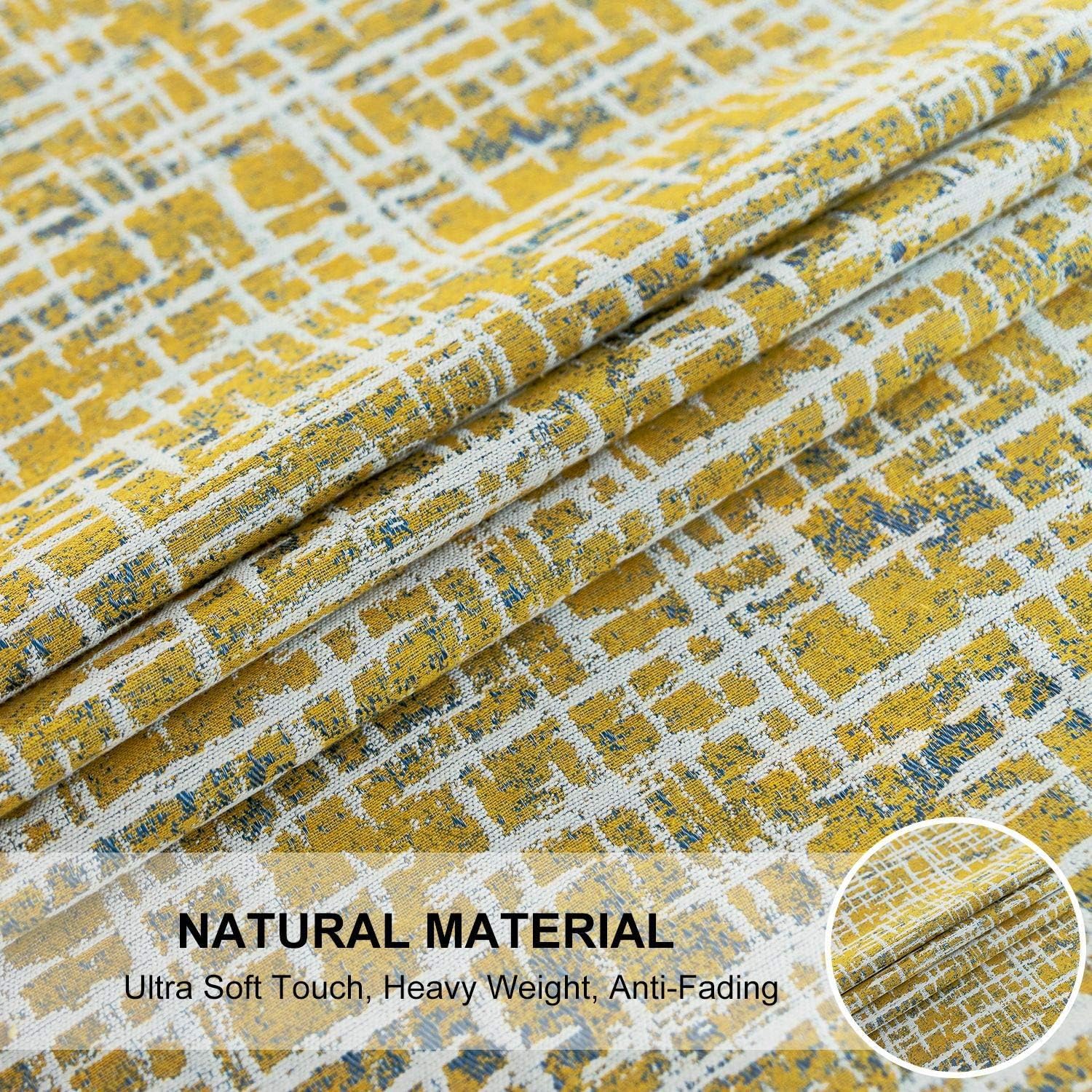 OstepDecor Tablecloth, Rectangle Table Cloth for 4 ft Table, Cotton Linen Tablecloths, Table Cover for Kitchen Dinning Room Party, Rectangle/Oblong, 55 x 120 Inch, 10-12 Seats, Yellow