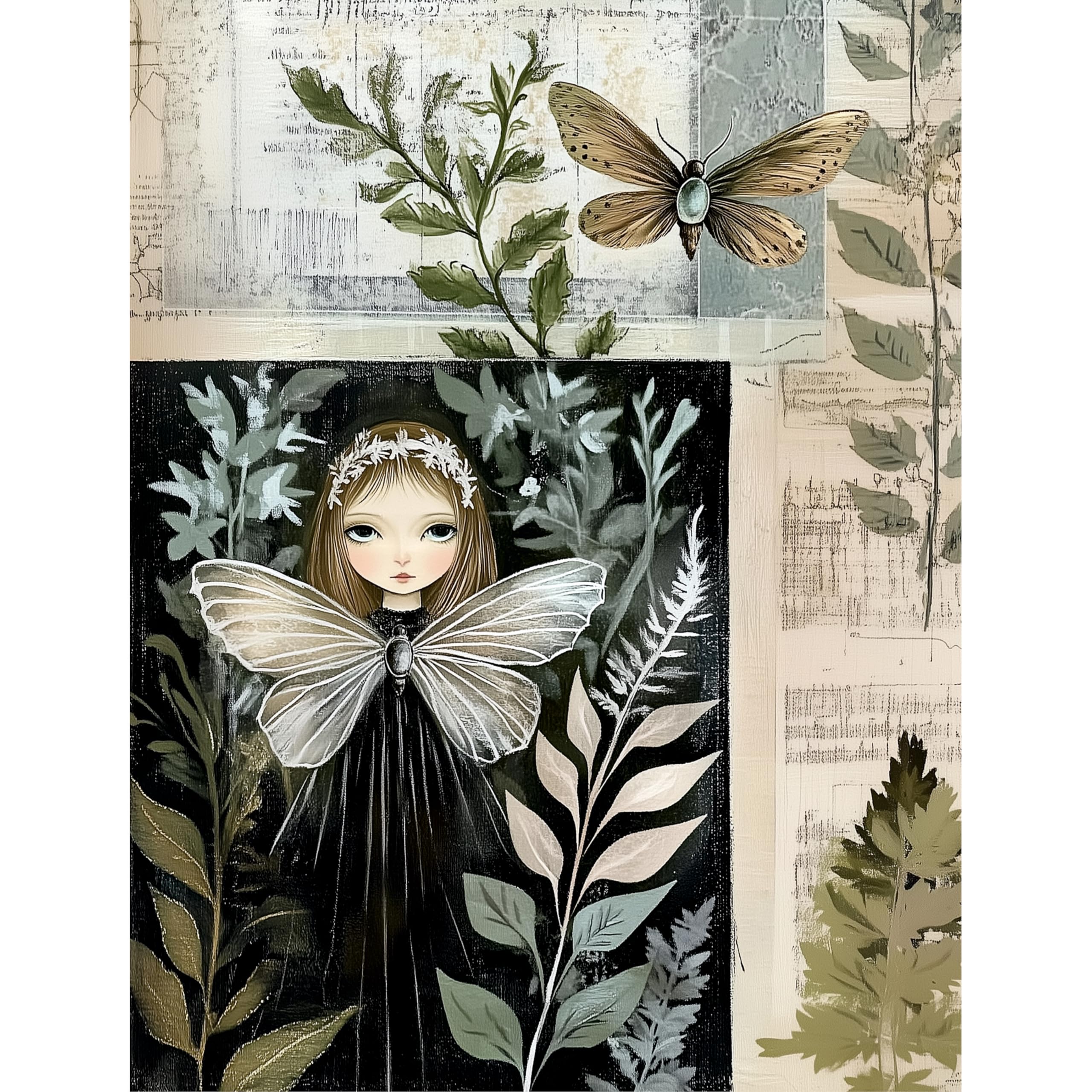 Mystical Butterflies Reispapier, 21 x 27 cm, Decoupage-Papier-Design für Möbel, gemischte Medien, Karten & Handwerk, Decoupage von CRAFT KREATIVELY