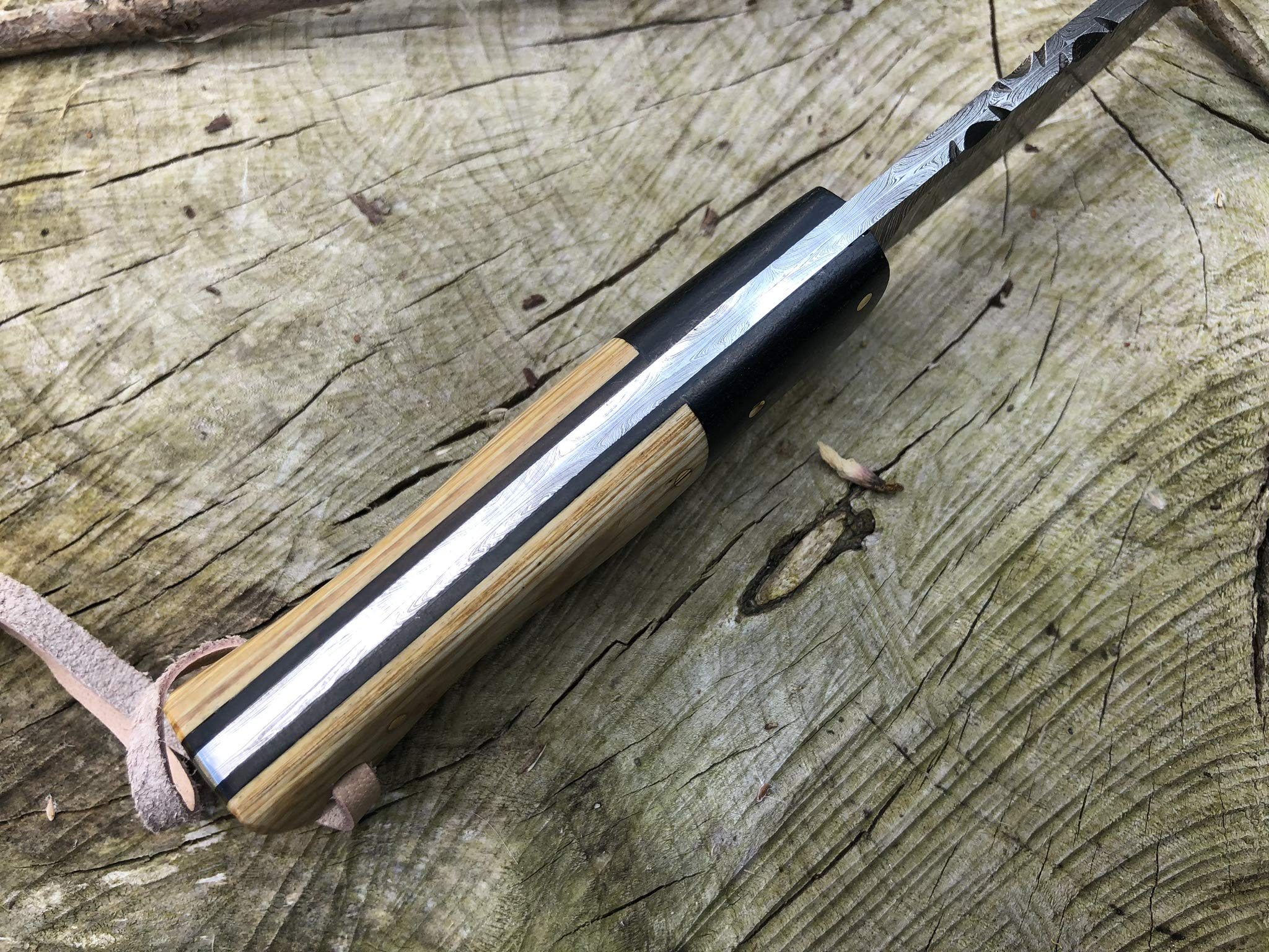 Perkin Coltello da Caccia Damasco con Fodero Sharp SK1200