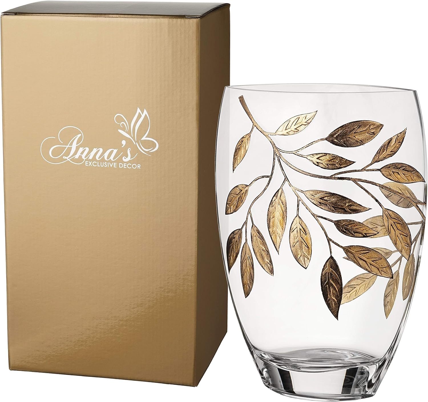 vetro dorato per vaso