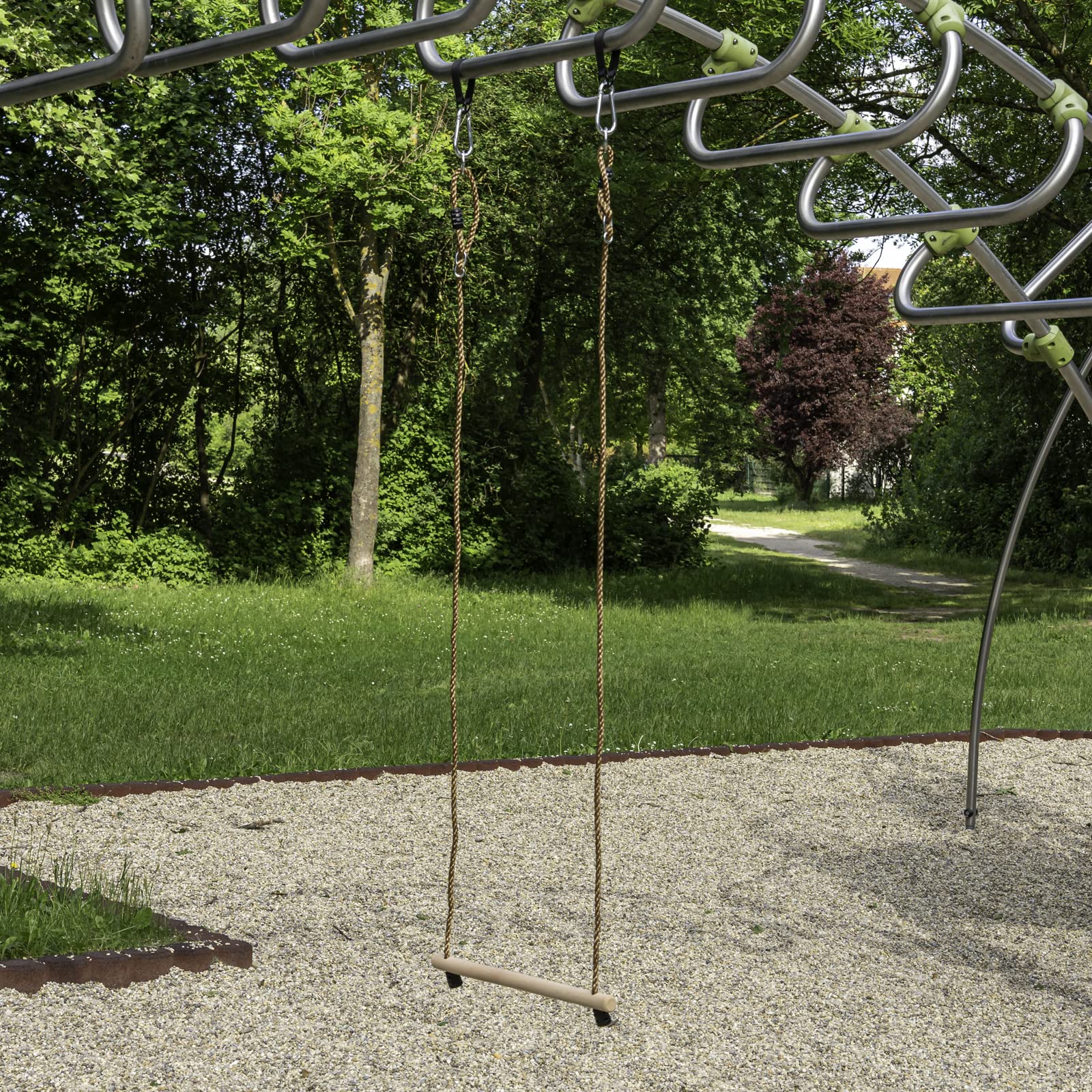 Trapèze En Bois, Balan?oire Avec Anneaux De Gymnastique, Vert, 200 Cm Materiau Plastique  Pp Pe  Bois 3701035602449