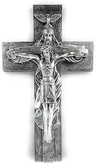 Ain’t It Nice Jesus Cross Atrio Holy Trinity Triune God Jesus Dove Religious Decoration For Home Hanging On Wall Father Son And Holy Spirit Crucifixion Christian Décor, Silver 8.5 X 2 X 14.5 inches