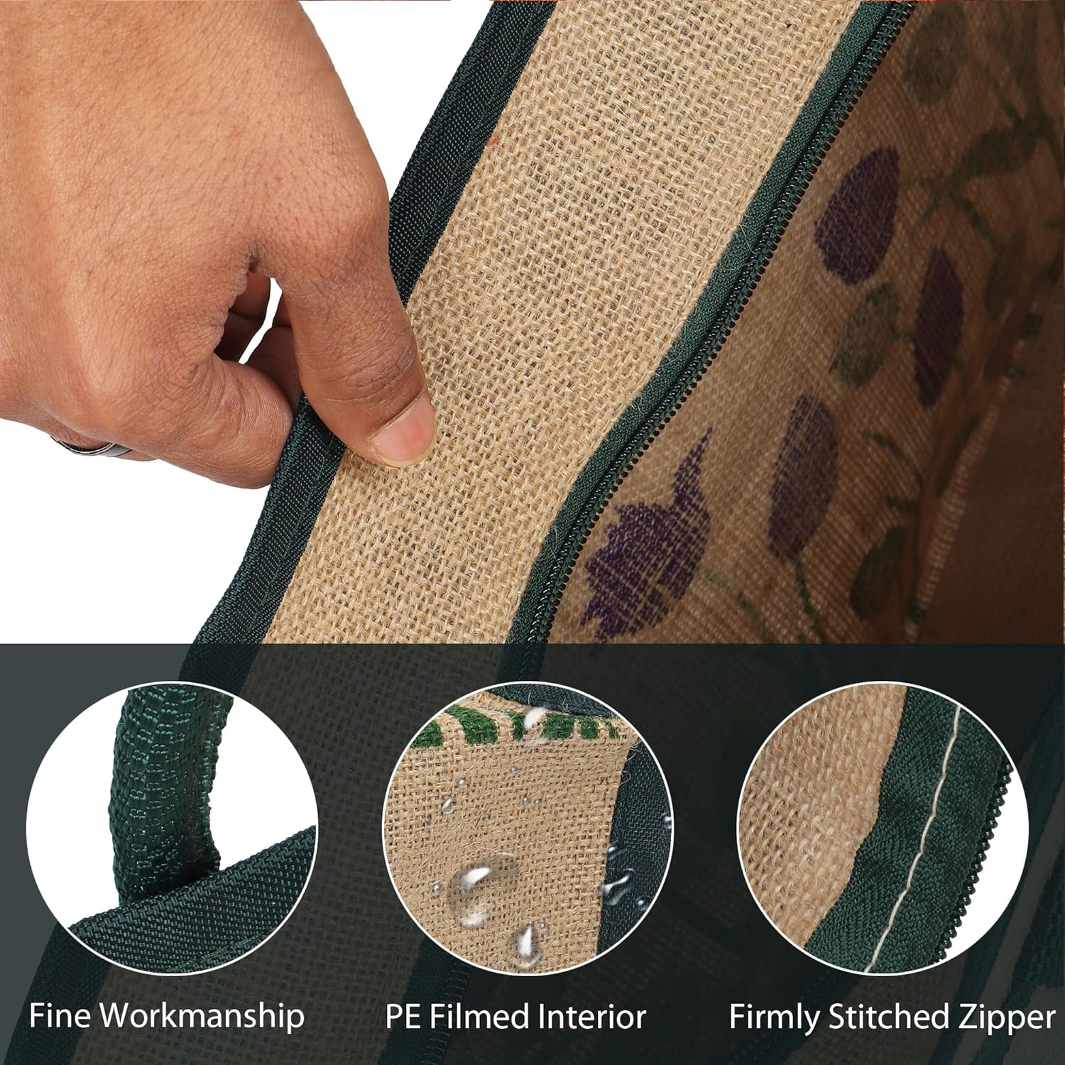 DOUBLE R BAGS Jute Eco-Friendly Tote Bag: Stylish, Spacious, and Sustainable - Perfect for Everyday Errands and Adventures! 3 91M34AcKYQL. SL1500