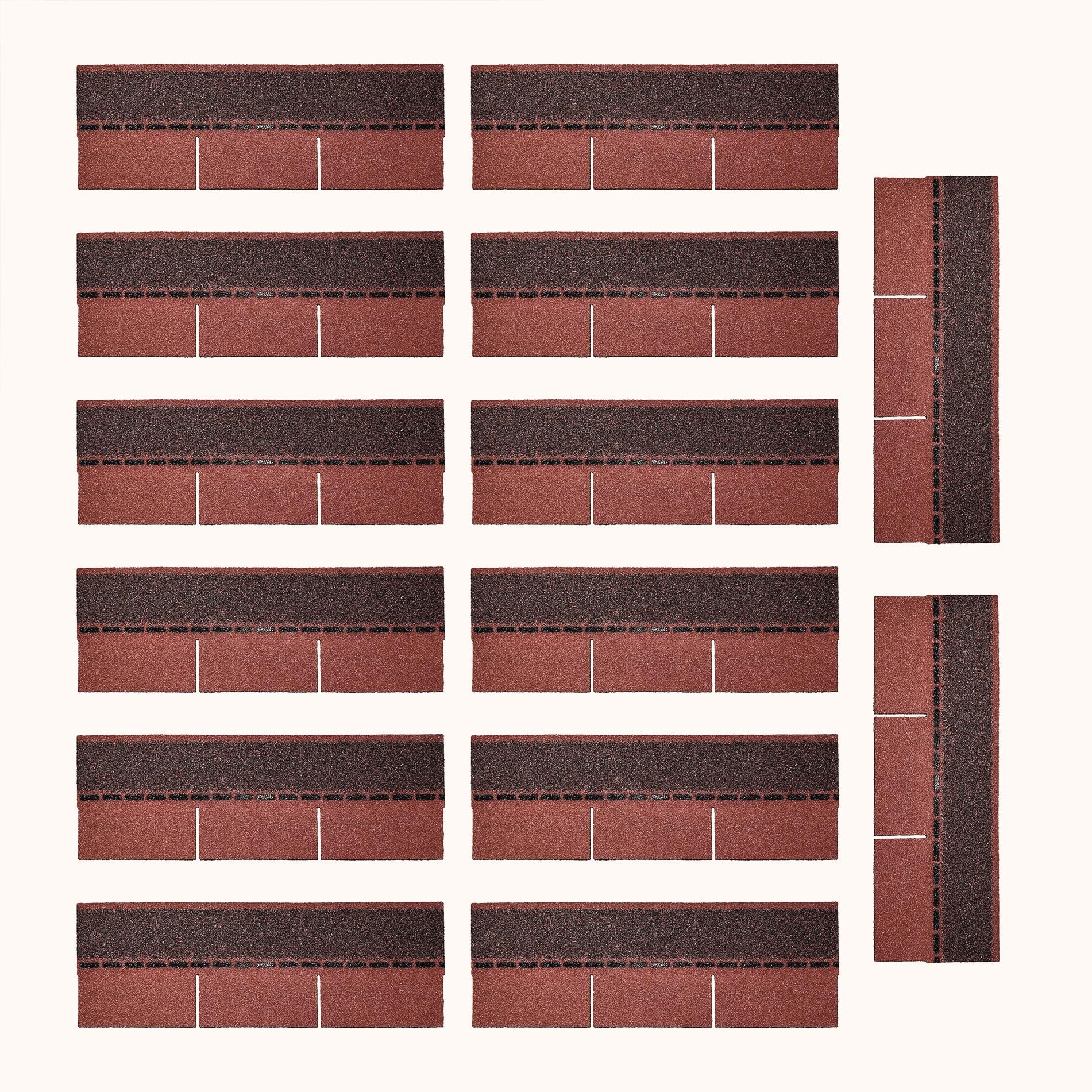 2.61sqm Felt Roofing Shingles Asphalt Shed Roof Ridge Tiles 3-Tabs Self 2.61sqm Felt Roofing Shingles Asphalt Shed Roof Ridge Tiles 3-Tabs Self