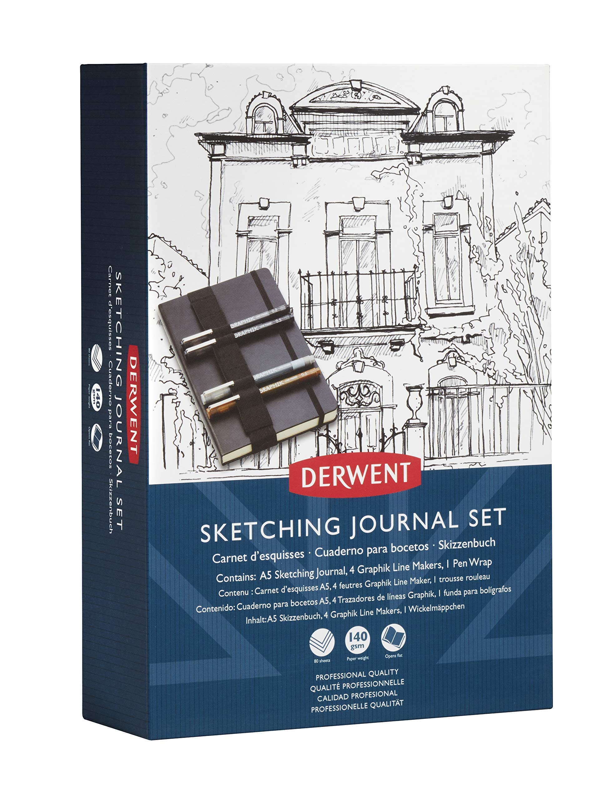 Derwent 2302734 - Set di quaderni per schizzi, formato A5