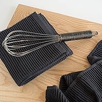 Vista 3 de Now Designs Ripple - Juego de 2 toallas de cocina, color negro