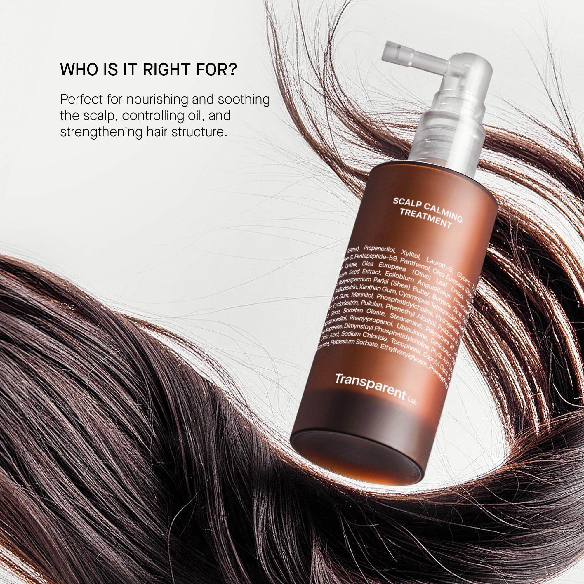 Transparent Lab Scalp Calming Treatment – Sérum pour le cuir chevelu 50 ml – Apaise les irritations et la sensibilité, renforce la barrière cutanée, équilibre le microbiote et hydrate en profondeur