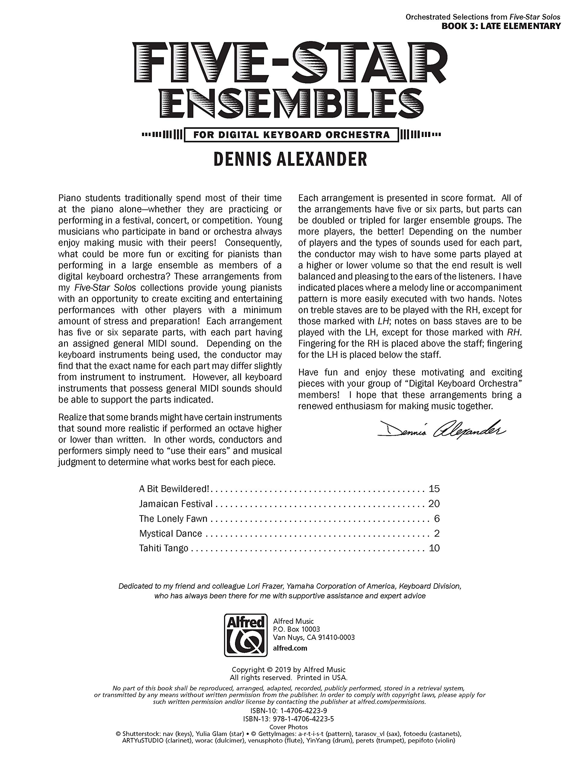 Five-star Ensembles: 5 Colorful Arrangements for Digital Keyboard Orchestra: 3