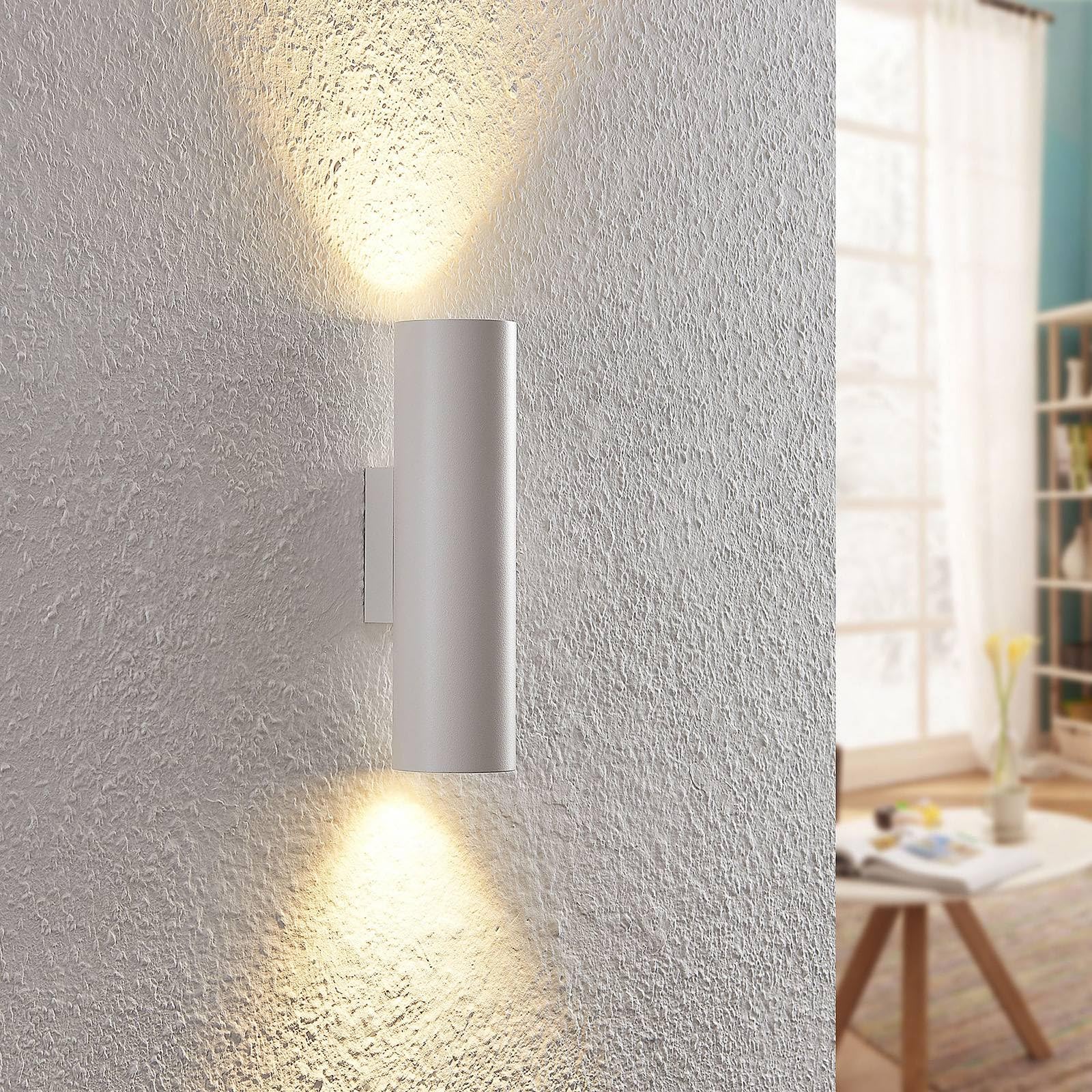 Arcchio Wandleuchte, Wandlampe Innen Brinja (Modern) in Weiß aus Aluminium (2 flammig GU10) - Wandstrahler Wandbeleuchtung Schlafzimmer/Wohnzimmer Flurleuchte