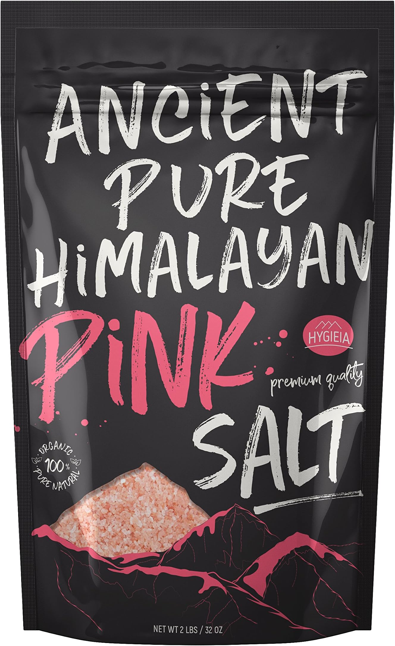 Hygieia Ancient Pure Himalayan pink salt (2 ILB) Extra Fine Grain
