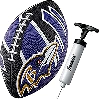 Vista 38 de Franklin Sports NFL Team Footballs - Rubber Youth Mini Balls for All Teams - Kids 8.5" Football + Air Pump Sets - Official NFL Licensed