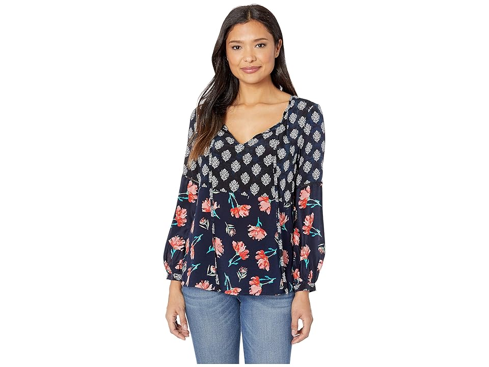 

Tolani Elise Long Sleeve Blouse (Midnight) Women's Clothing
