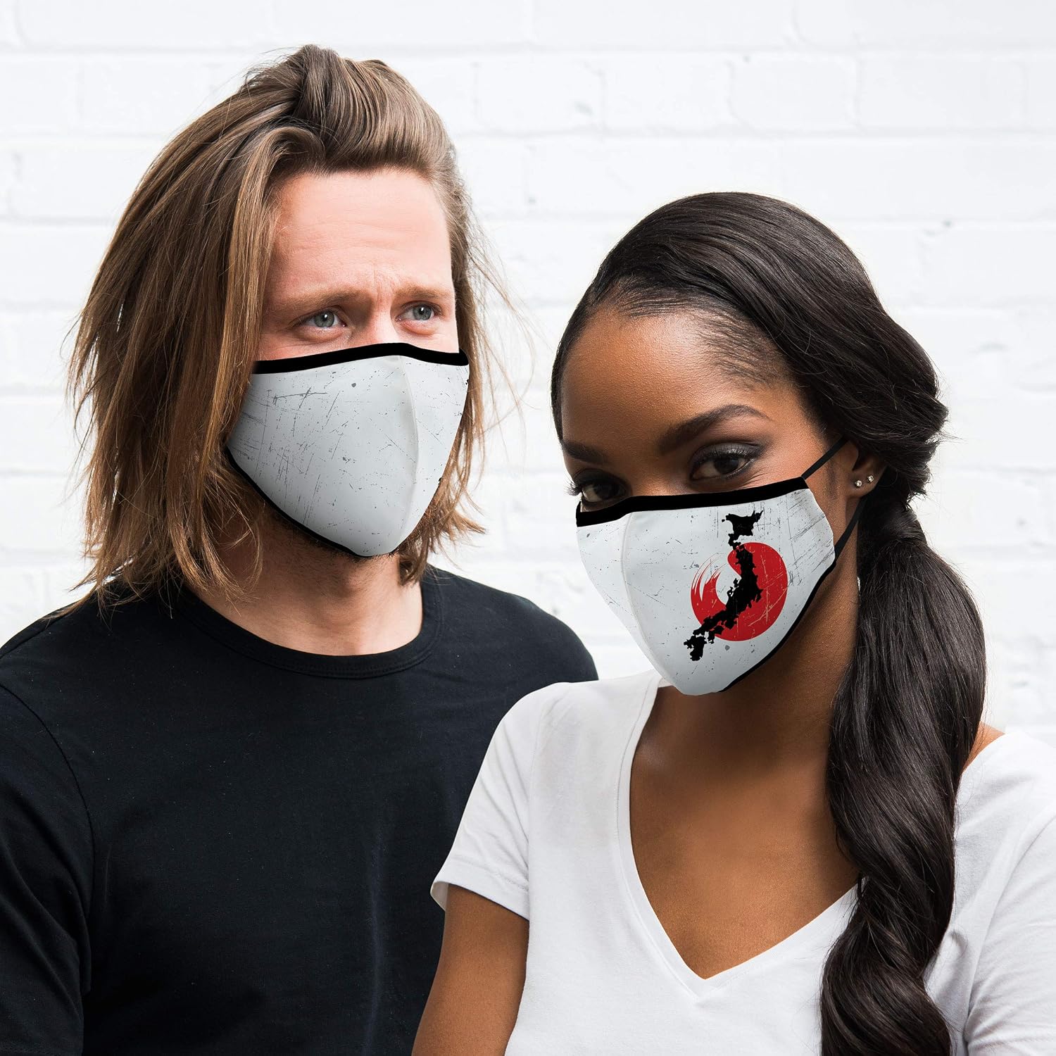 WEDDINGSTAR 3-Ply Washable Cloth Face Mask Reusable and Adjustable with Filter Pocket - Country Flags