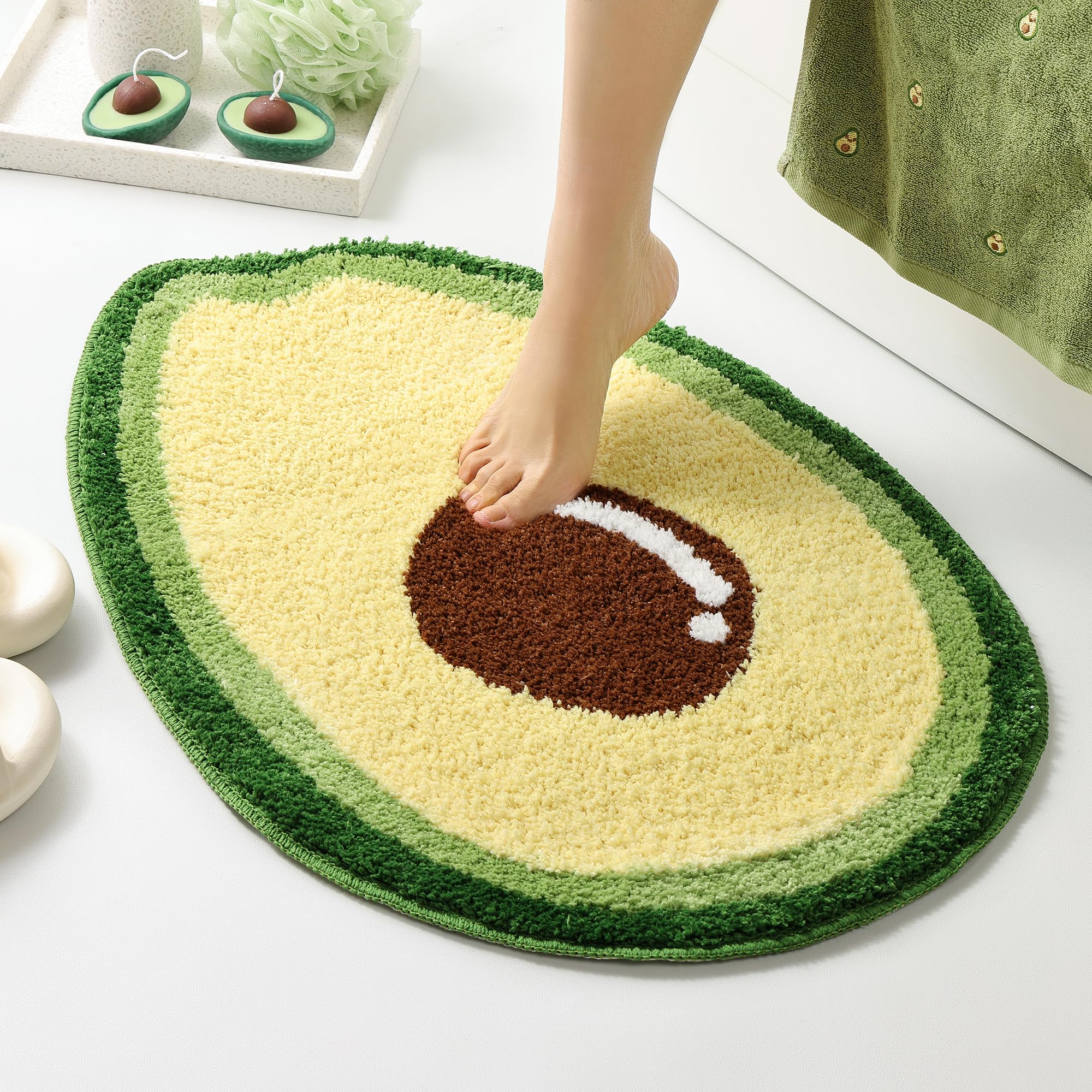 Amazon.com: FROZZUR Avocado Bathroom Rugs for Living Room and Bedroom ...