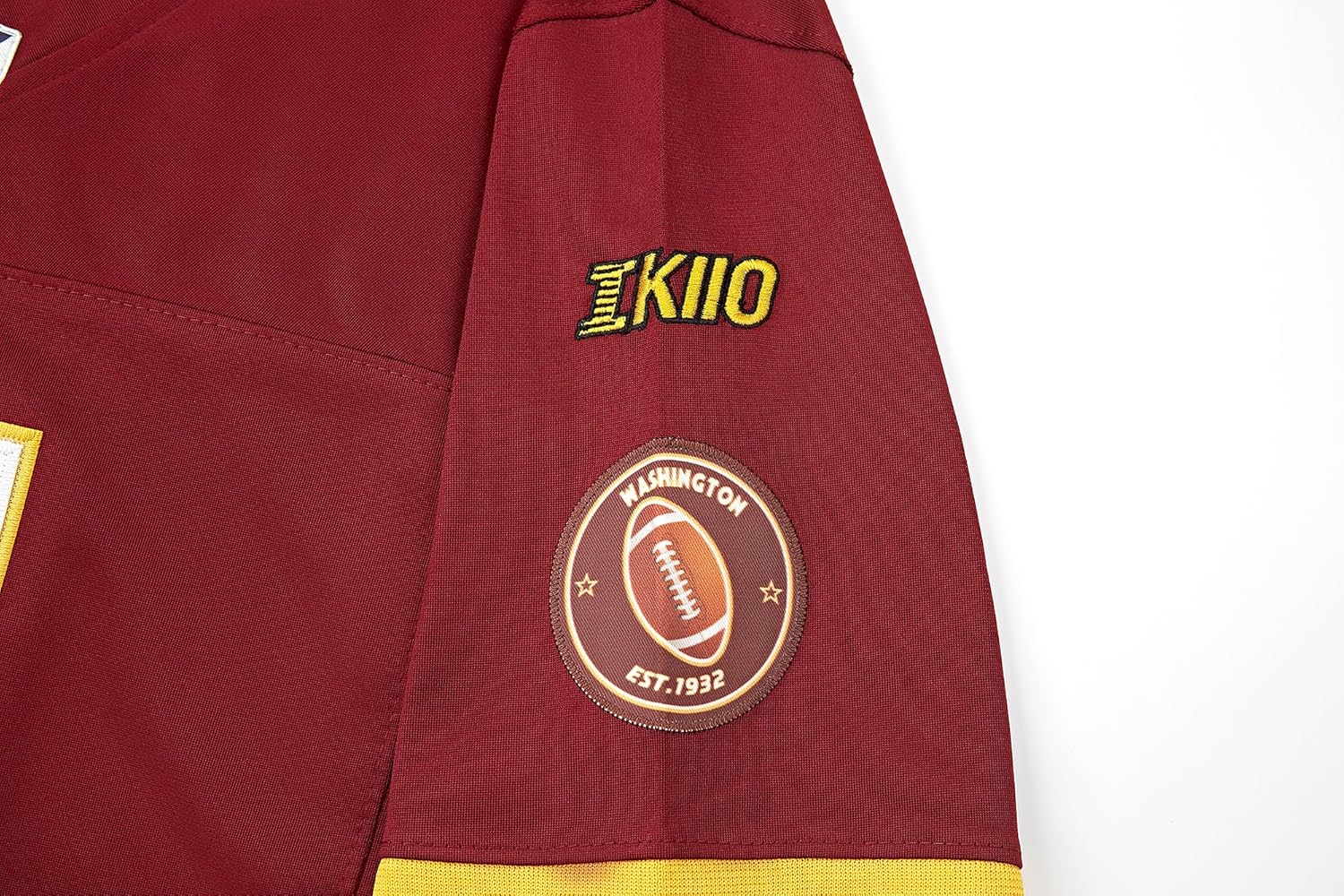 Custom Mens/Youth Football Stitched T-Shirt for Sports Fan Burgundy No Brand/Logos - Image 7