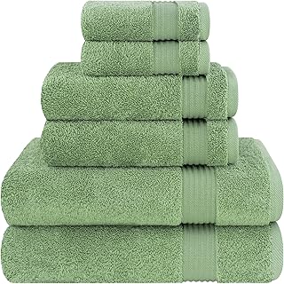 Cotton Paradise 6 Piece Towel Set 100% Cotton Soft Absorbent Turkish Tow...