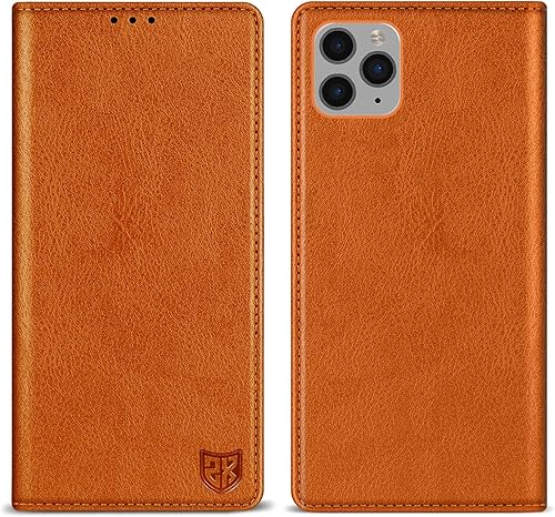 ZZXX Funda tipo cartera para iPhone 11 Pro Max con bloqueo RFID, soporte de ranura para tarjetas, funda protectora de cuero magnético fuerte para